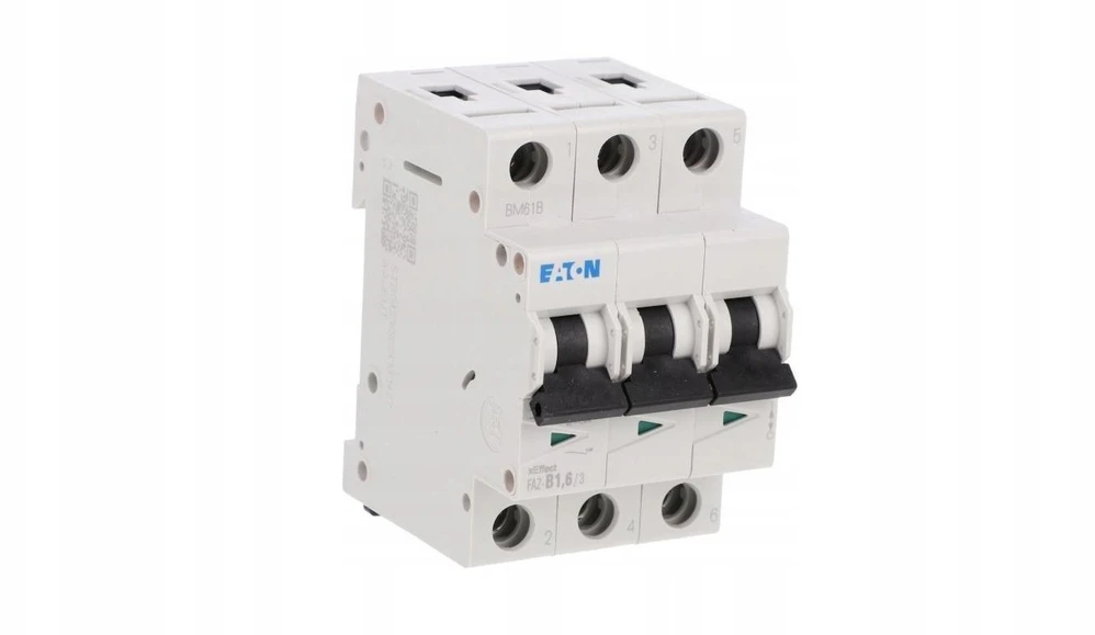 Eaton 278834 Grandinės pertraukiklis 3P B 1.6A 15kA AC FAZ-B1.6/3 278834