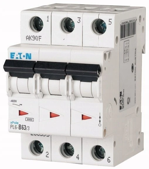 Eaton PL6-C63/3 SROVĖS PERTRAUKIS 6KA