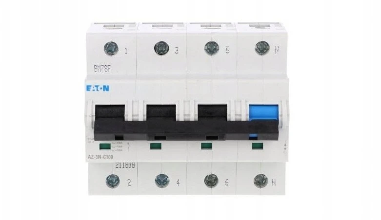 „Eaton“ automatinis jungiklis 3P+N C 100A 20kA AC AZ-3N-C100 211808