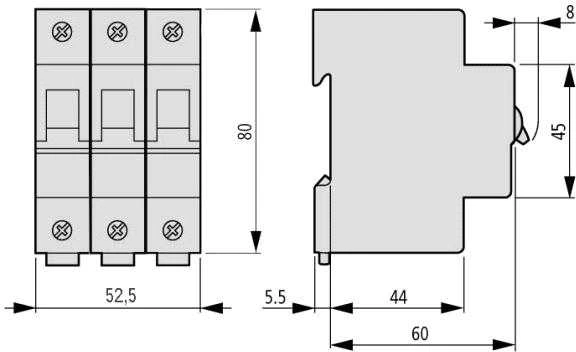 VAROMASIS JUNGIKLIS HN-C32/3 TRIFAZIS 32 A C TIPAS EATON