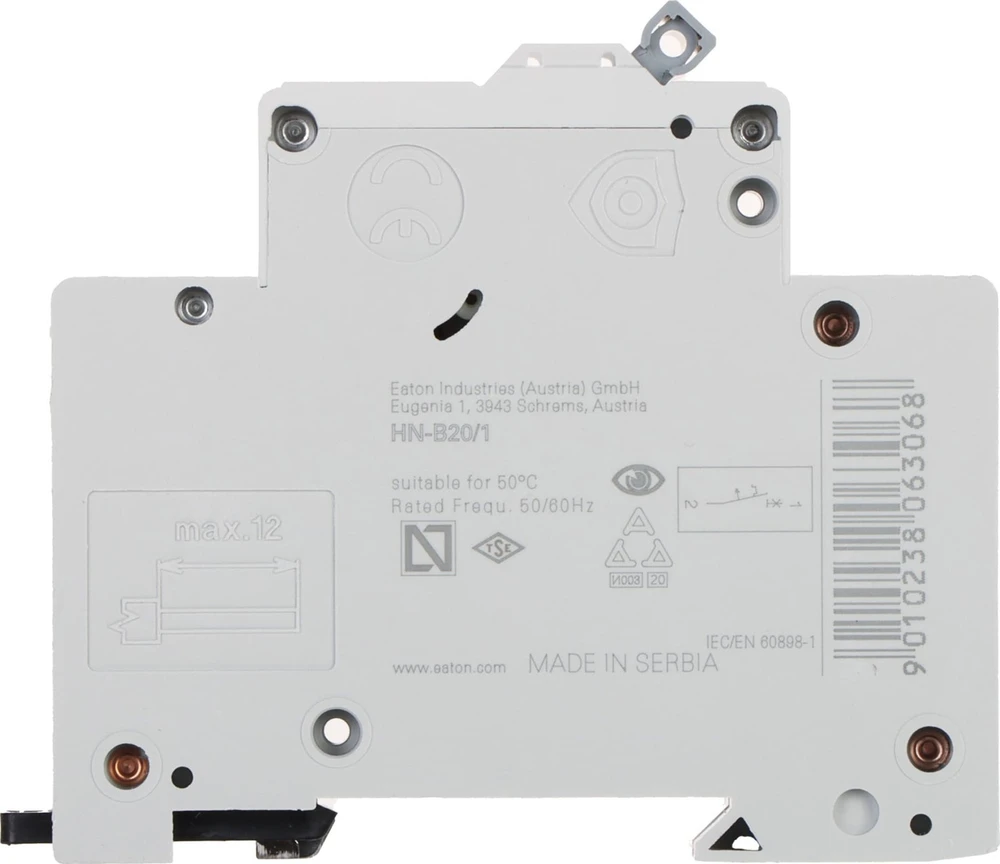 VAROMASIS JUNGIKLIS HN-B20/1 VIENFAZIS 20 A B TIPAS EATON