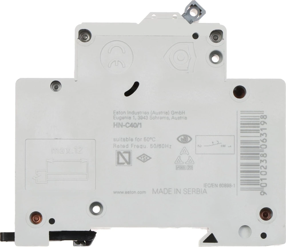 VAROMASIS JUNGIKLIS HN-C40/1 VIENFAZIS 40 A C TIPAS EATON