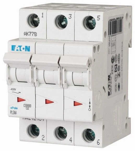 Eaton miniatiūrinis grandinės pertraukiklis PLSM-B6 / 3-MW 3P B 6A 242442