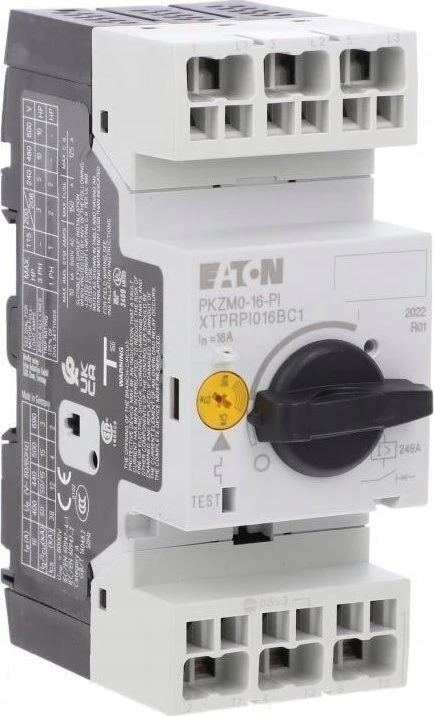 „Eaton PKZM0“ variklio automatinis jungiklis, 7,5 kW, 10–16 A, su spyruokliniais gnybtais, 199159