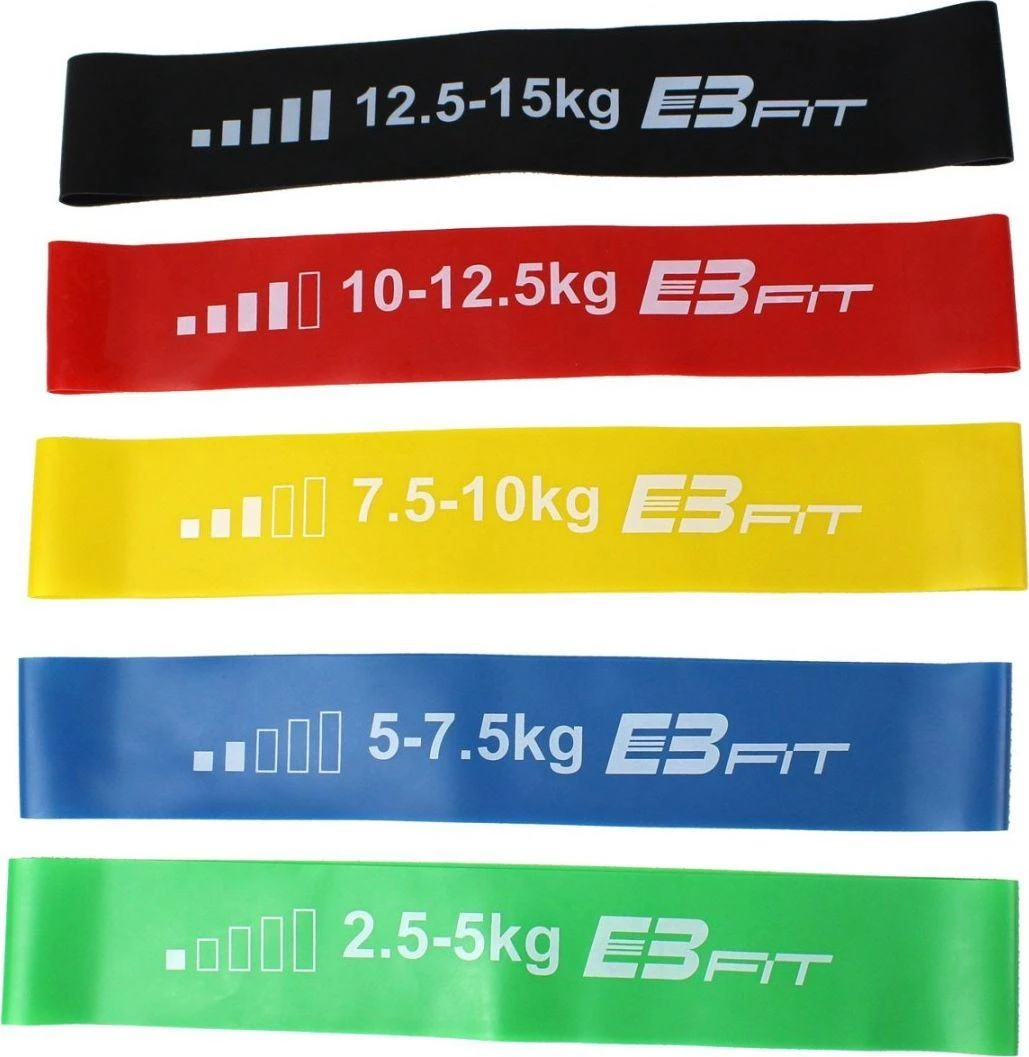 Enero Pasipriešinimo juostų rinkinys EB Fit Fitnnes Crosfit Mini Band 5in1