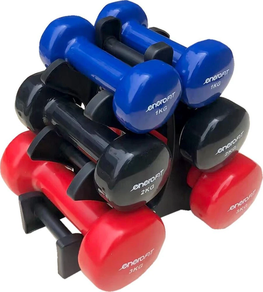 Enero Hanteliai su stovu 12kg