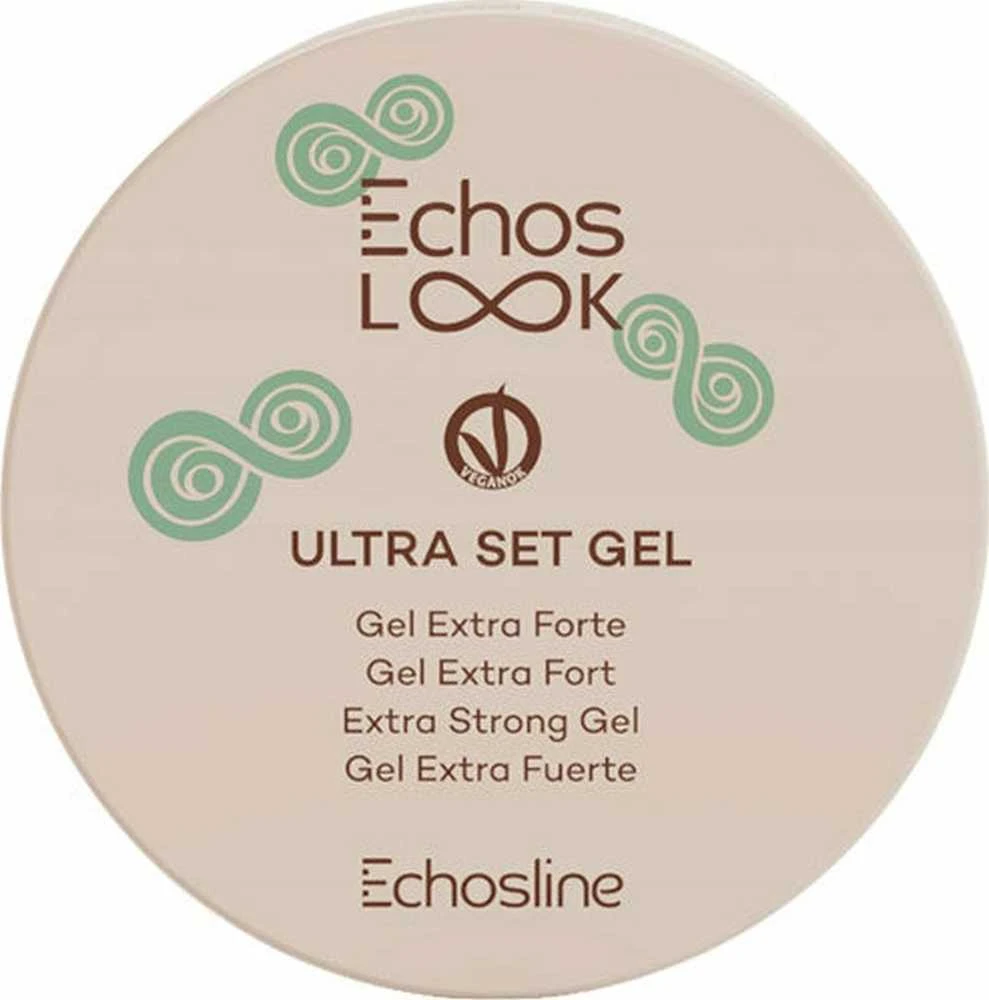 ECHOSLINE Echos LOOK Ultra Set Gel Extra Strong stiprios fiksacijos plaukų formavimo gelis, 200 ml