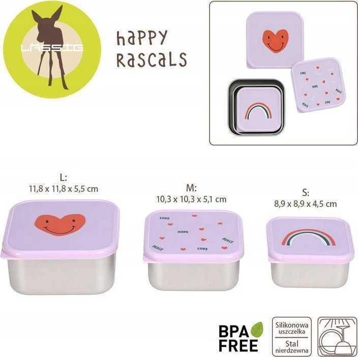 Lassig Happy Rascals Heart 3 vnt.. violetinė