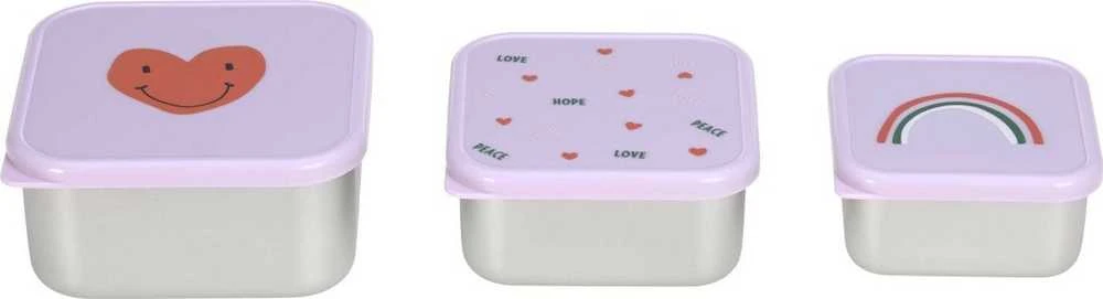 Lassig Happy Rascals Heart 3 vnt.. violetinė