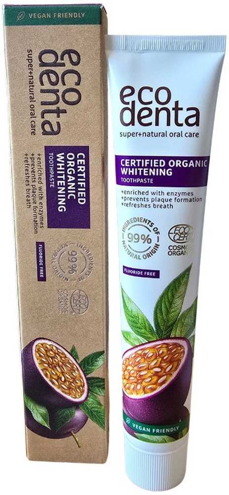 Dantų šepetėlis Ecodenta Whitening Dantų pasta Passion Fruit 75ml