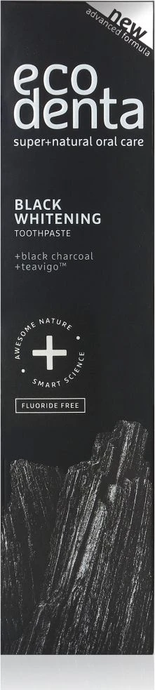 Ecodenta Pasta Do Zębów Juoda Wybielająca Z Węglem Drzewnym I Teavigo 75 Ml