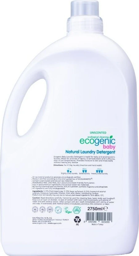 ECOGENIC Ecogenic Baby* Skalbiklis kūdikių drabužiams be kvapo 2750 ml