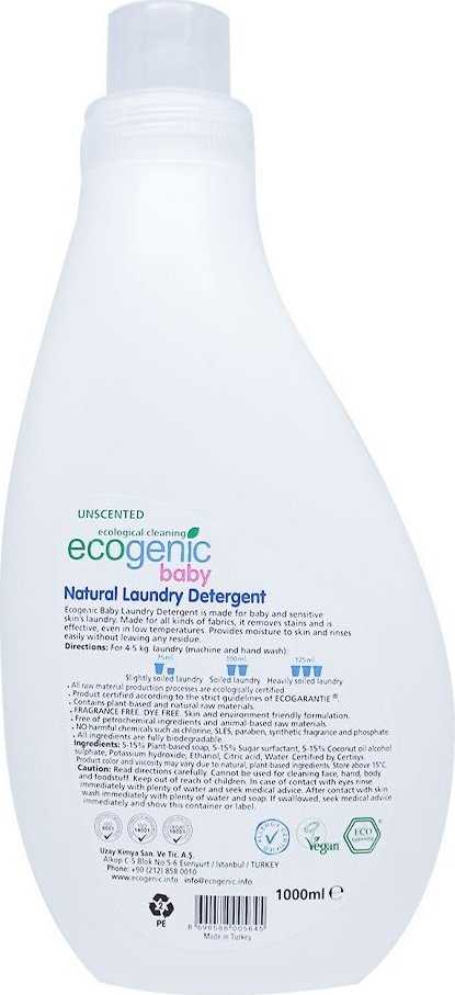 ECOGENIC Ecogenic* Skystis vaikų drabužių minkštinimui be kvapo 1000ml