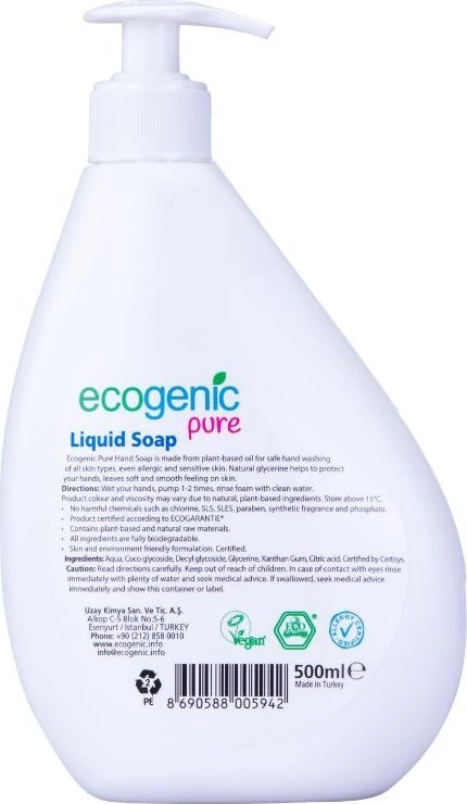 ECOGENIC grynas skystas rankų muilas su pompa 500 ml