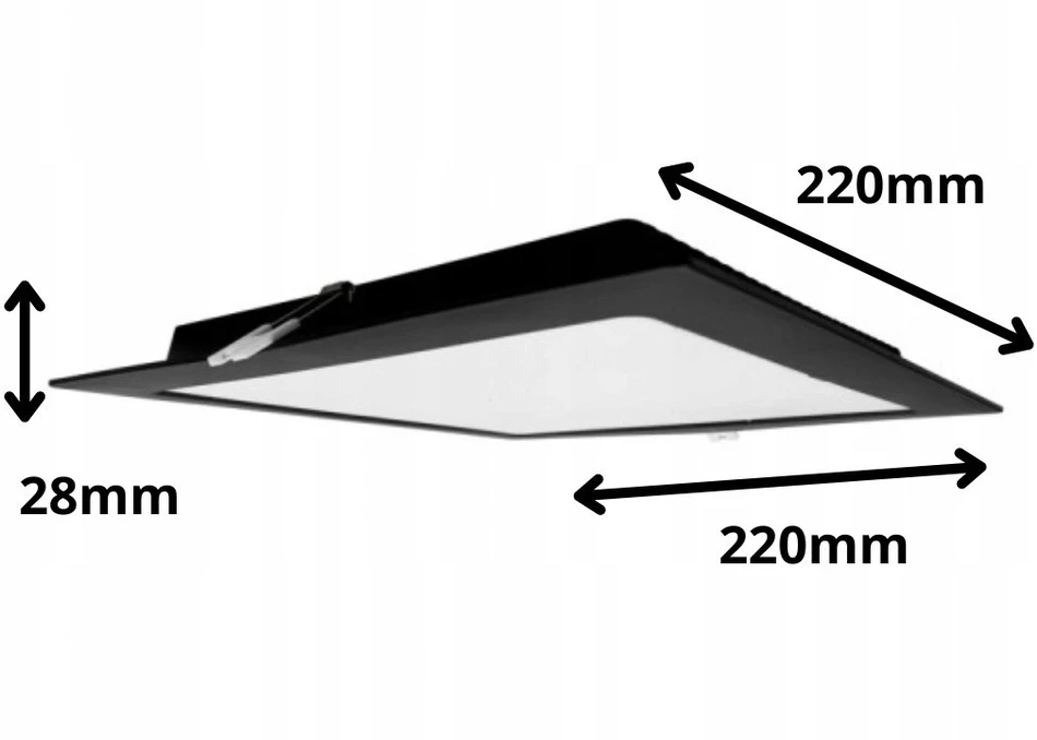 Ecolight Prožektorius downlight P/T kvadratinis 18W 1980lm 4000K IP20 juodas DL-1 EC20469