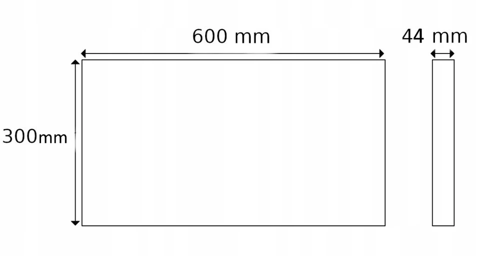 Ecolight Montavimo rėmas LED skydeliui 600x300x44 su fiksacija, aliuminis, baltas EC20200