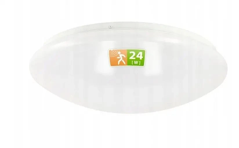 „Ecolight“ lubinis šviestuvas su mikrobangų judesio jutikliu, 24 W, 1680 lm, 360 laipsnių kampas, neutrali balta, IP20, balta, EC79761
