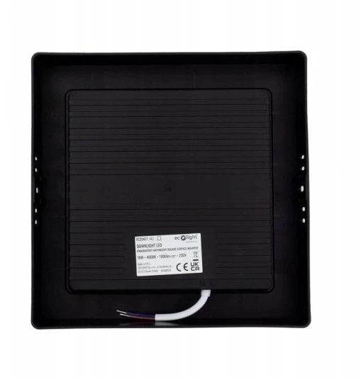 Ecolight Prožektorius įleidžiamas N/T kvadratinis 18W 1980lm 4000K juodas IP20 DL-1 EC20477