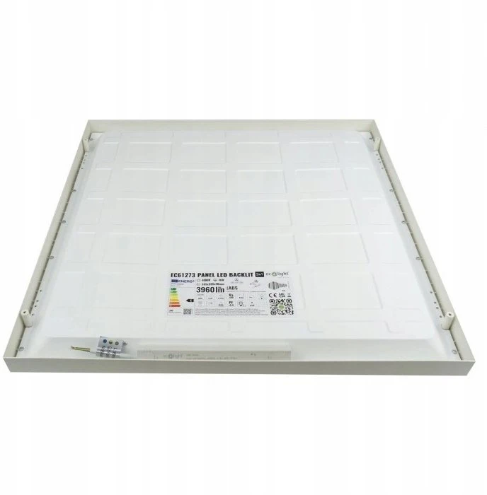 Ecolight LED skydinis šviestuvas 595x595x34 - 60x60cm viršutinis/įleidžiamas 36W 3960lm 4000K baltas IP20 su maitinimo šaltiniu (EC61273)