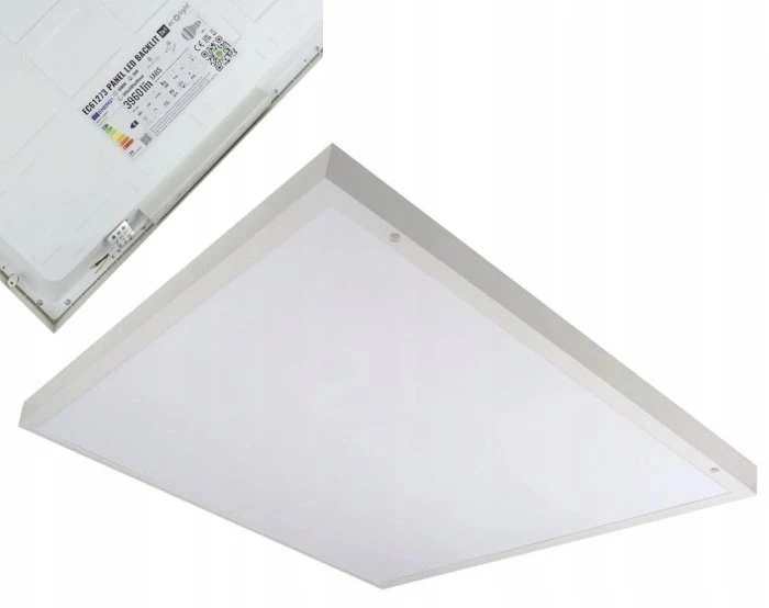 Ecolight LED skydinis šviestuvas 595x595x34 - 60x60cm viršutinis/įleidžiamas 36W 3960lm 4000K baltas IP20 su maitinimo šaltiniu (EC61273)
