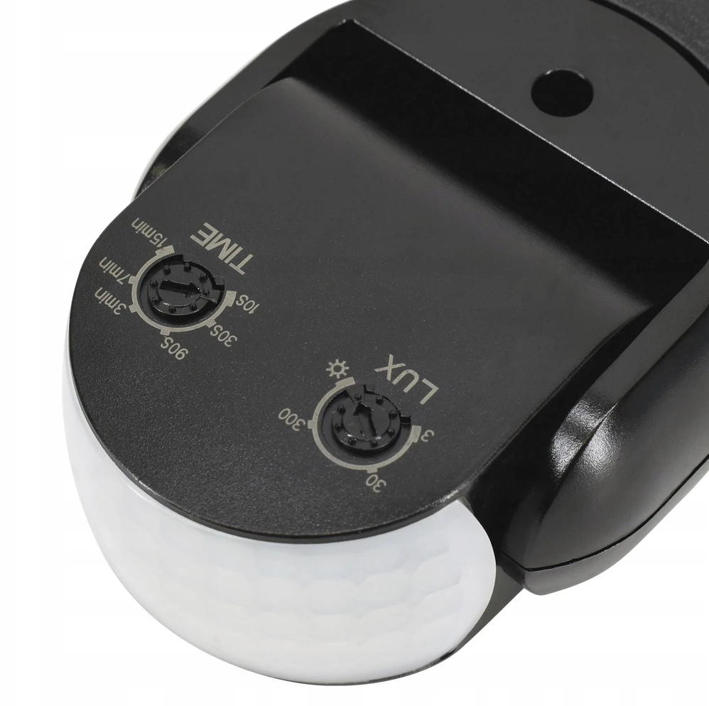 Ecolight PIR judesio jutiklis IP65 180° 300W 12 m atstumu juodas CP-5C