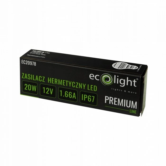 „Ecolight PREMIUM“ 20 W 12 V hermetiškas maitinimo šaltinis