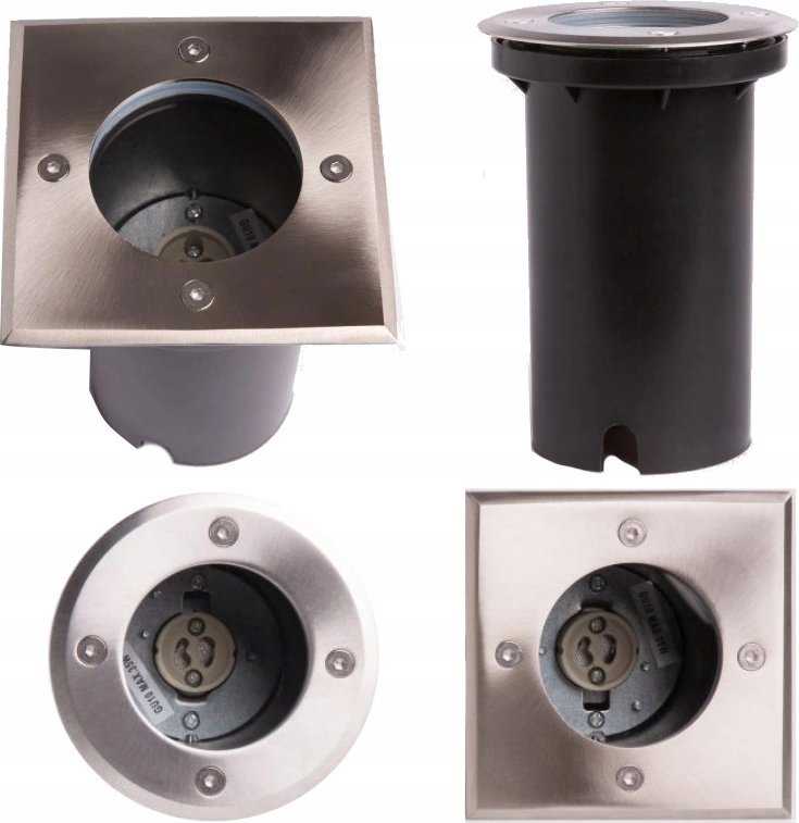 ECOLIGHT2 Eco Light* EC79109 lampa najazdowa zewnętrzna ogrodowa IP67 1x35W GU10 230V kwadratowa inox