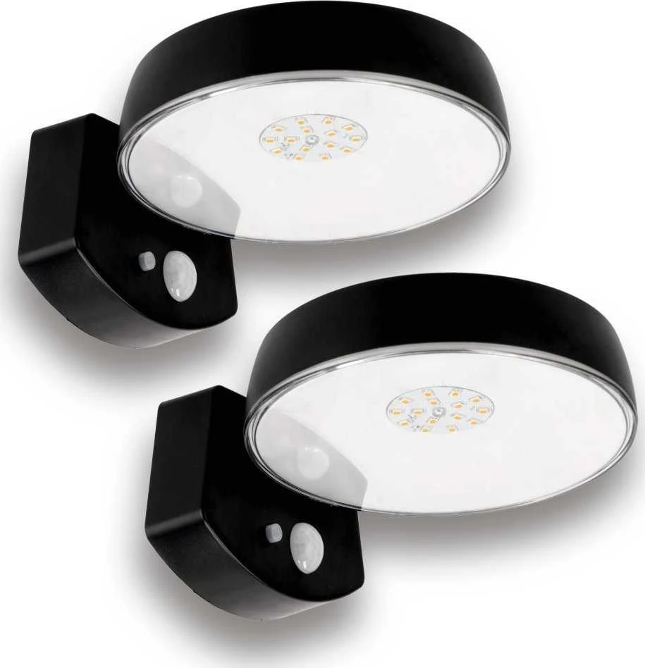 ECOLIGHT2 sieninis šviestuvas Saulės lempa Ecolight SOE-4 EC20118 lauko sieninis šviestuvas sieninis šviestuvas 1x1.2W LED 4000K juoda