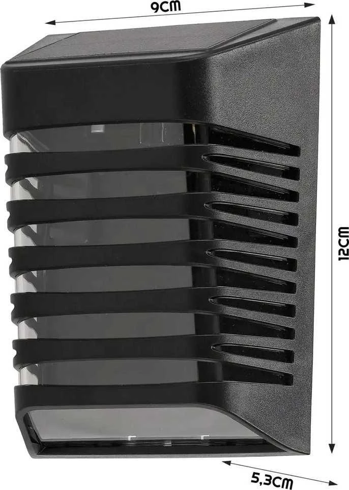 ECOLIGHT2 sieninis šviestuvas Saulės lempa Ecolight SOE-2 EC20116 lauko sieninis šviestuvas sieninis šviestuvas 1x0,25W LED 4000K juoda