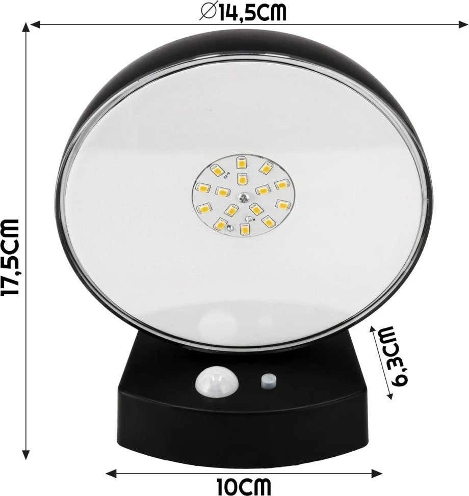 ECOLIGHT2 sieninis šviestuvas Saulės lempa Ecolight SOE-4 EC20118 lauko sieninis šviestuvas sieninis šviestuvas 1x1.2W LED 4000K juoda