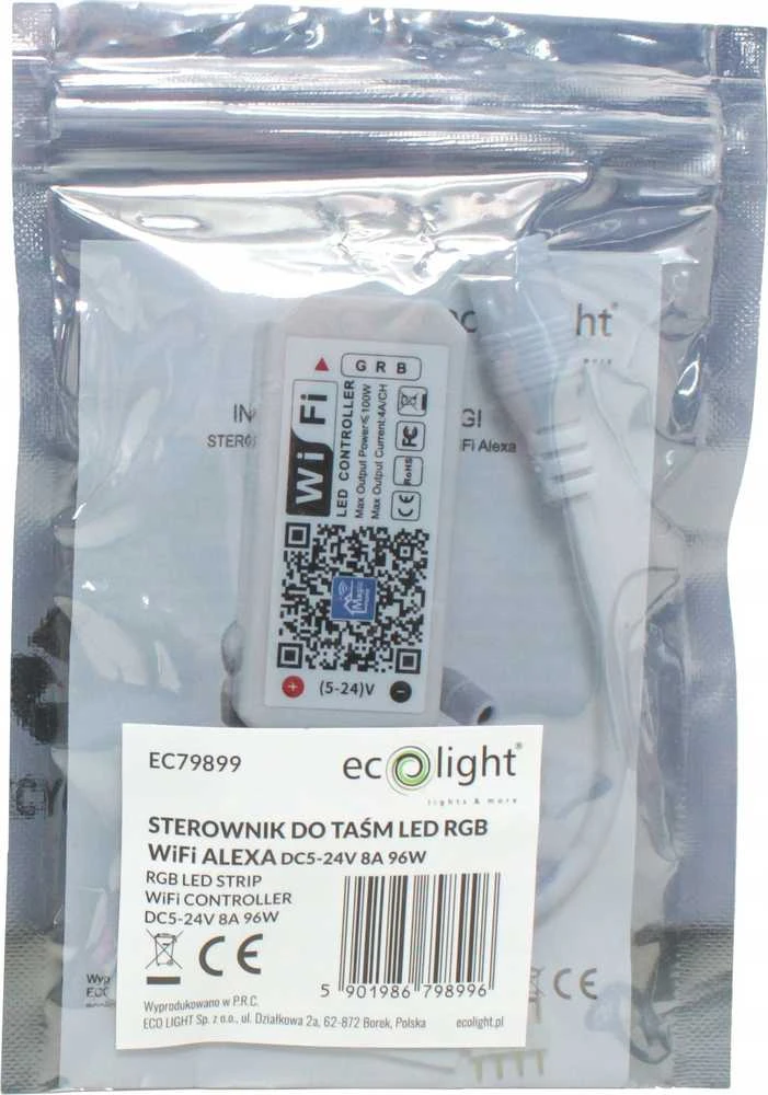 ECOLIGHT2 Sterownik LED RGB WiFi Ecolight* EC79899 8A 96W 12V
