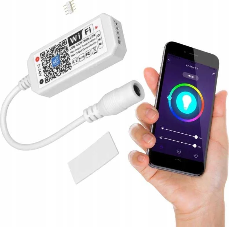 ECOLIGHT2 Sterownik LED RGB WiFi Ecolight* EC79899 8A 96W 12V