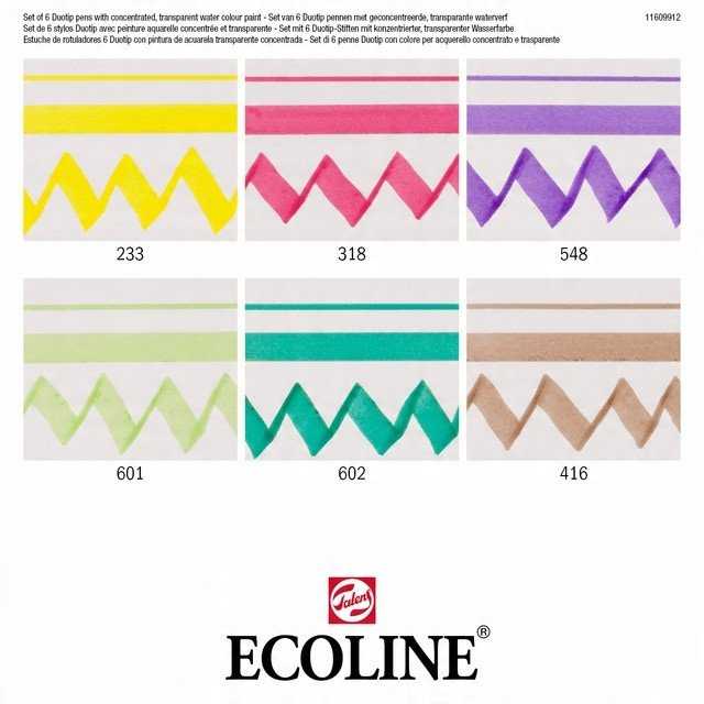 EcoLine „Ecoline Duotip“ žymeklių rinkinys Botanic* | 6 spalvų