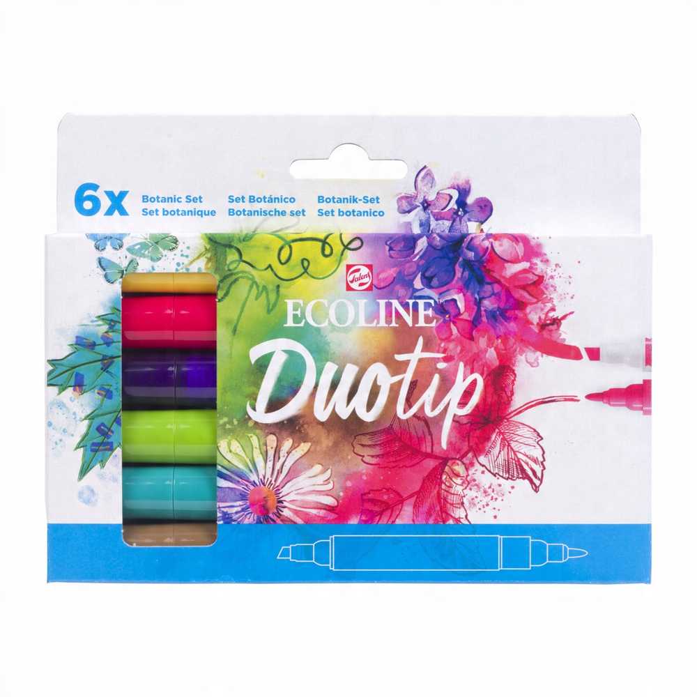EcoLine „Ecoline Duotip“ žymeklių rinkinys Botanic* | 6 spalvų