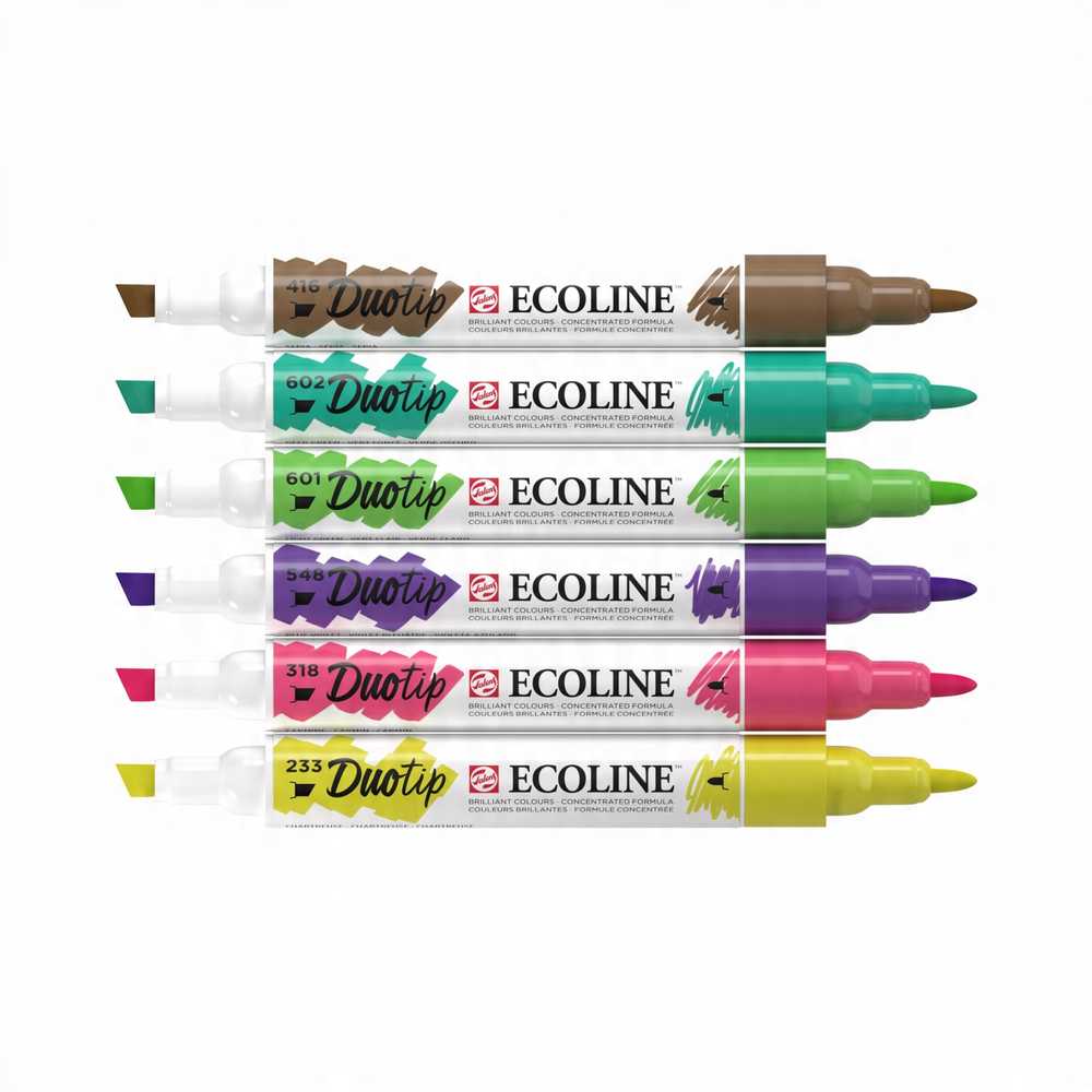 EcoLine „Ecoline Duotip“ žymeklių rinkinys Botanic* | 6 spalvų