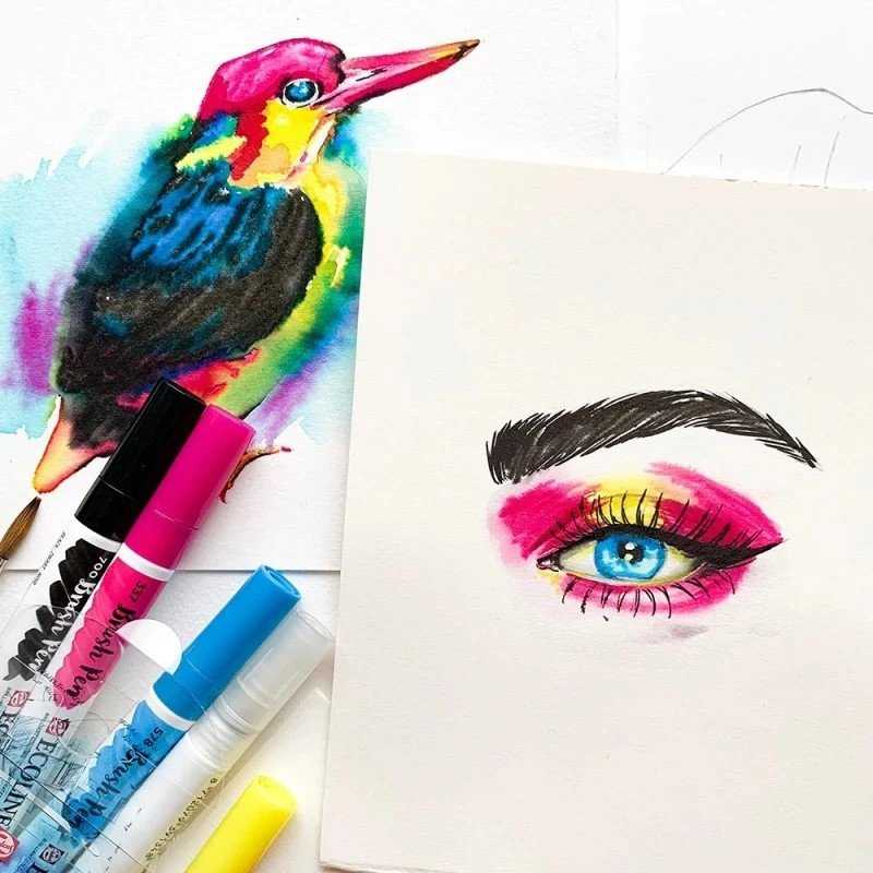 EcoLine Ecoline rašiklių rinkinys Bright | 10 spalvų