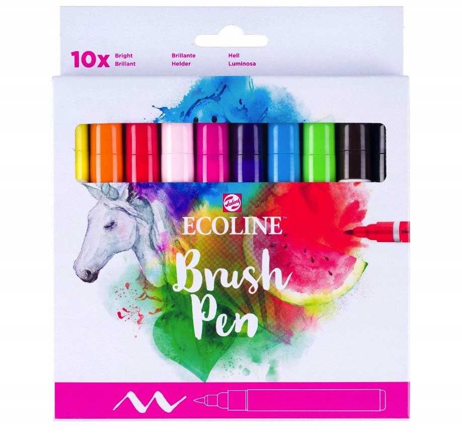 EcoLine Ecoline rašiklių rinkinys Bright | 10 spalvų