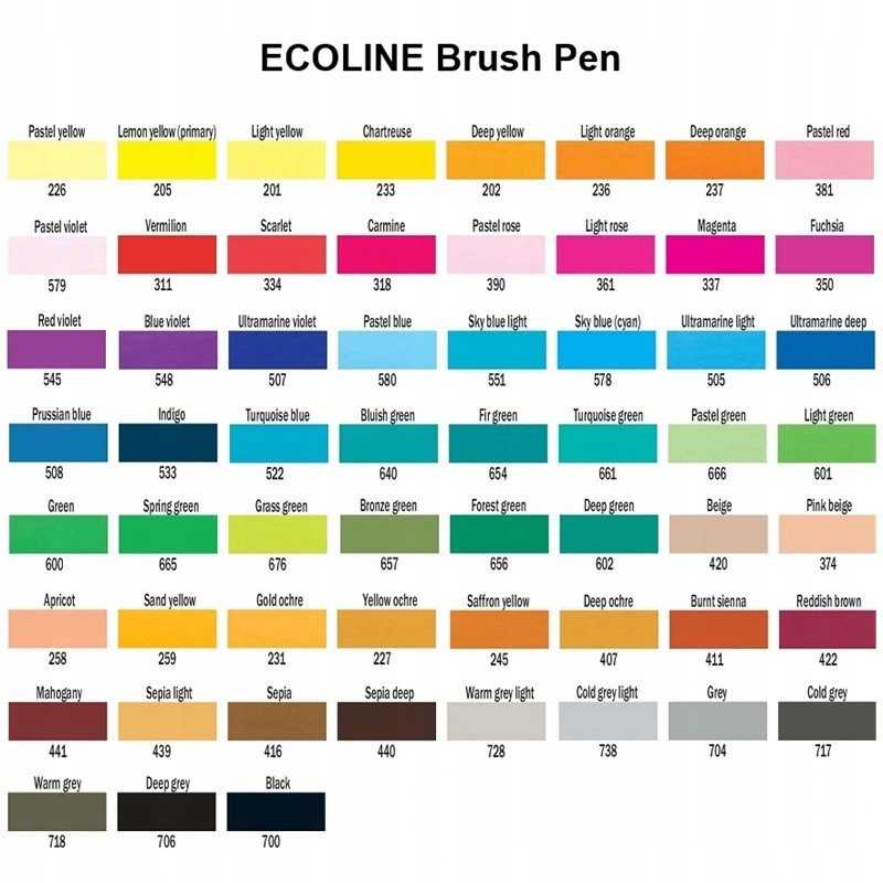 EcoLine Ecoline rašiklių rinkinys Bright | 10 spalvų
