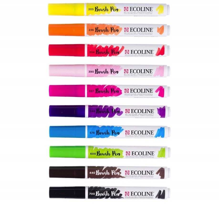 EcoLine Ecoline rašiklių rinkinys Bright | 10 spalvų