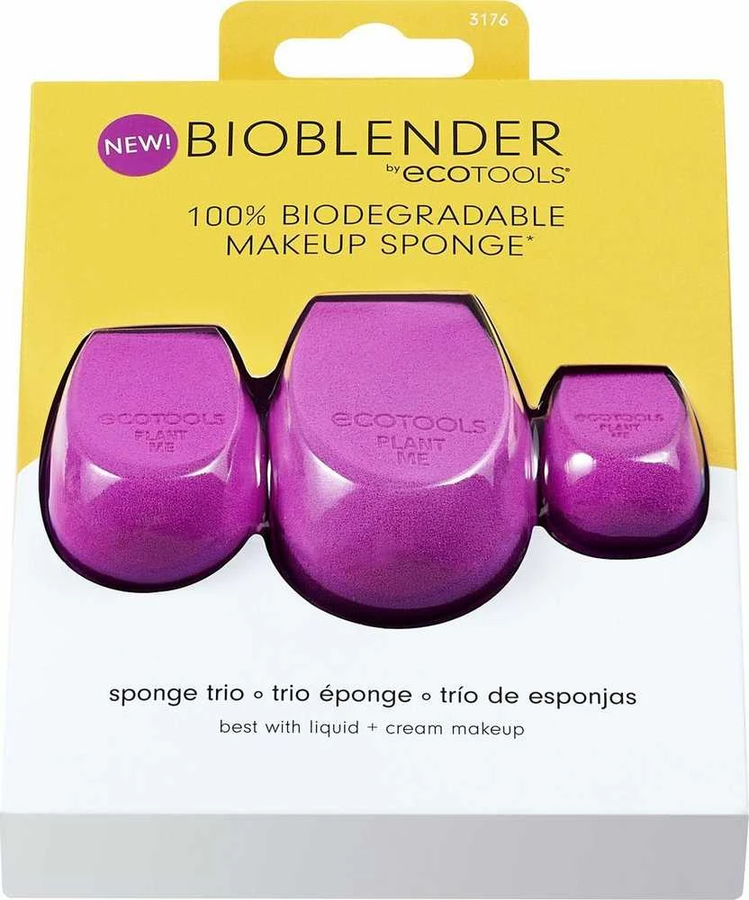 Set Trio, EcoTools, Bioblender, Makeup Sponge, Violetinė, 3 pcs