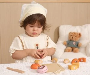Viga Toys Medinis pusryčių rinkinys mažajam kepėjui VIGA 18 mėn