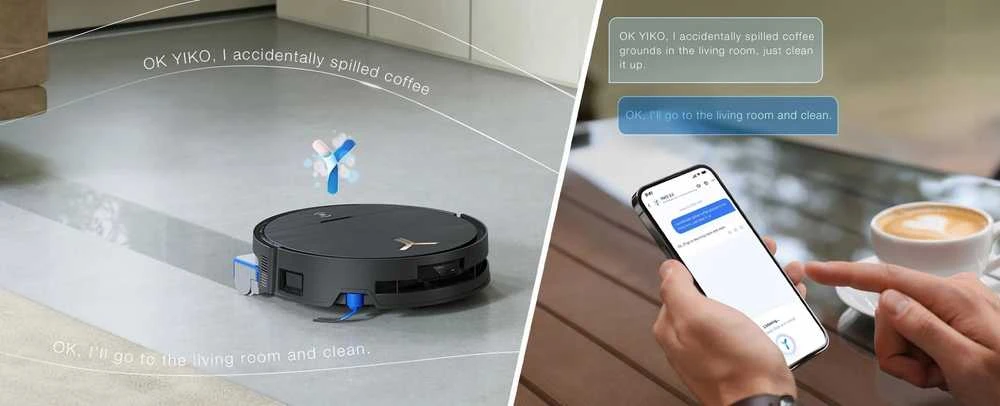 Dulkių siurblys - robotas Ecovacs Deebot X9 Pro OMNI, Juodos spalvos
