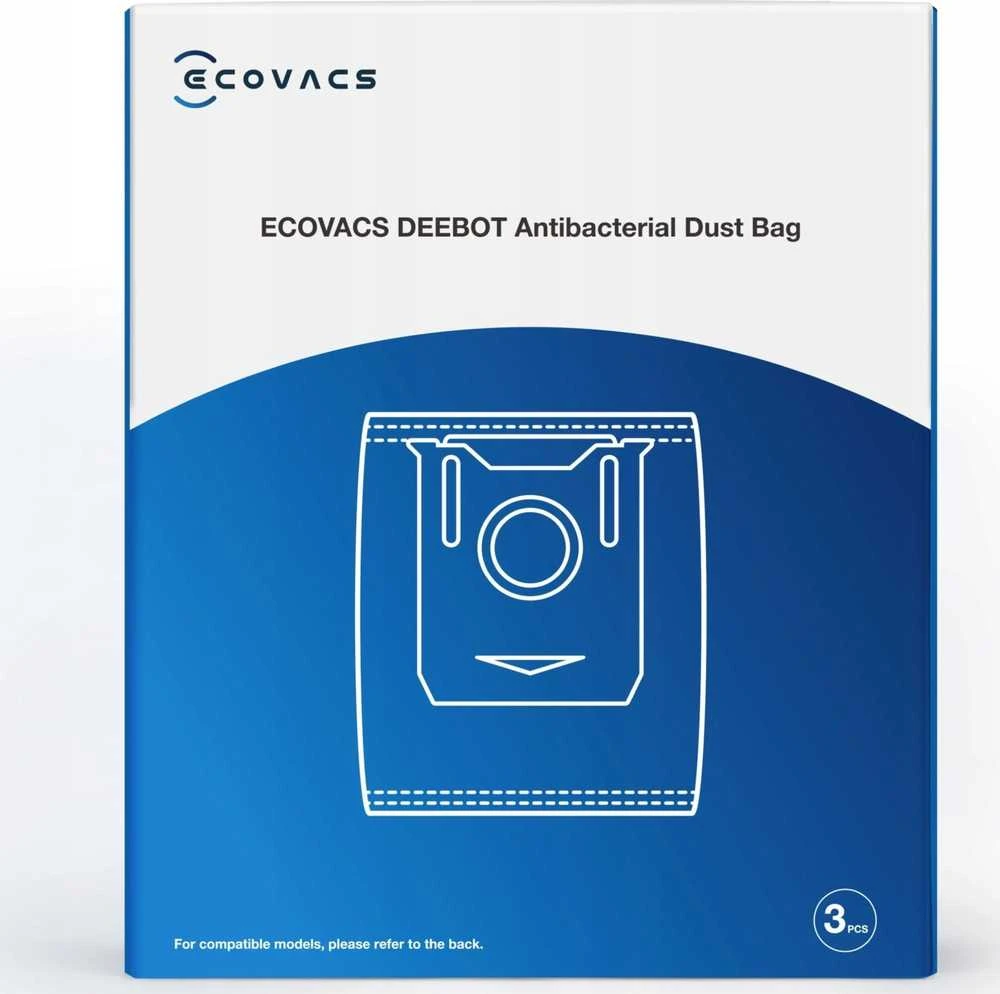 Ecovacs dulkių maišeliai skirti X2 OMNI/X5 OMNI/T30S/T30S PRO modeliams, 3 vnt
