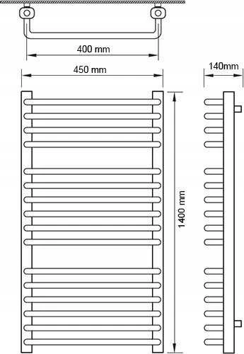 Vonios radiatorius Edan Budnik Vonios radiatorius WEST W24/40 EDAN 930W 1400/45059002021200054