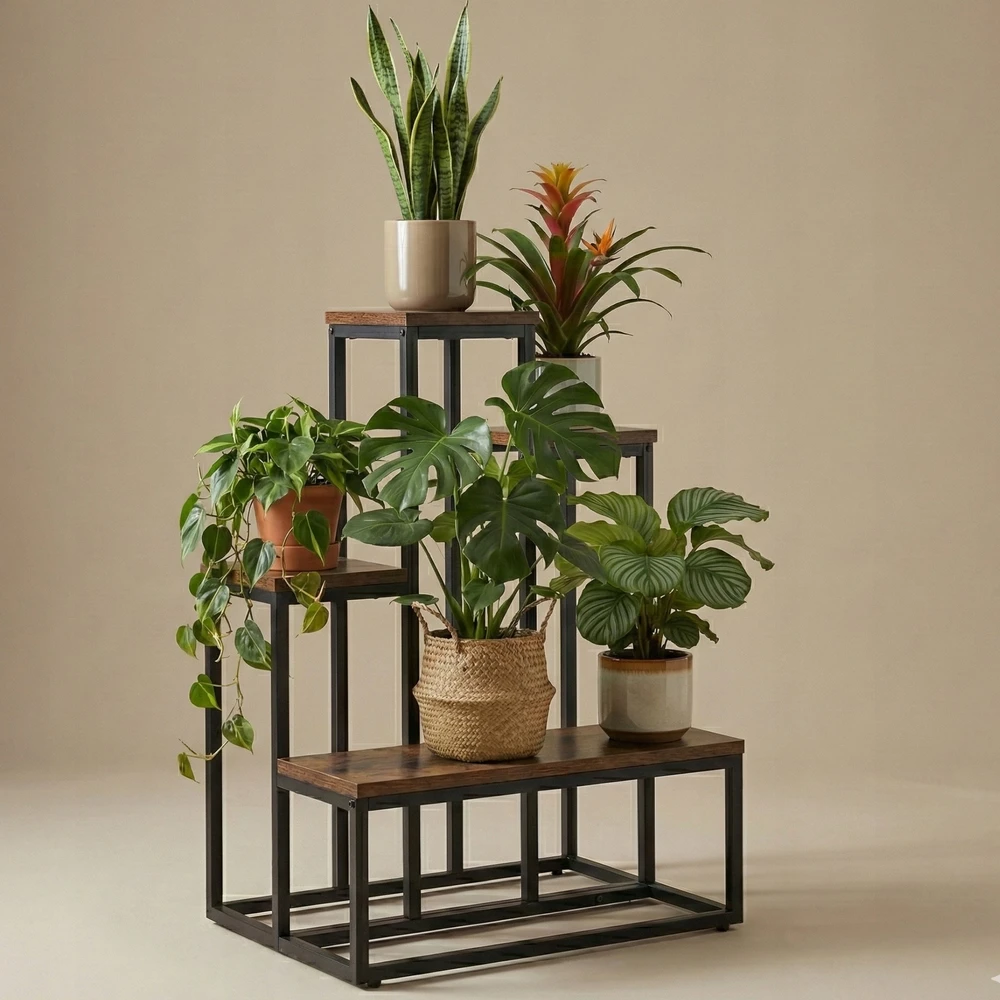 Edaxo Gėlių stovas loft stiliaus ILO, 51 x 34 x 67 cm