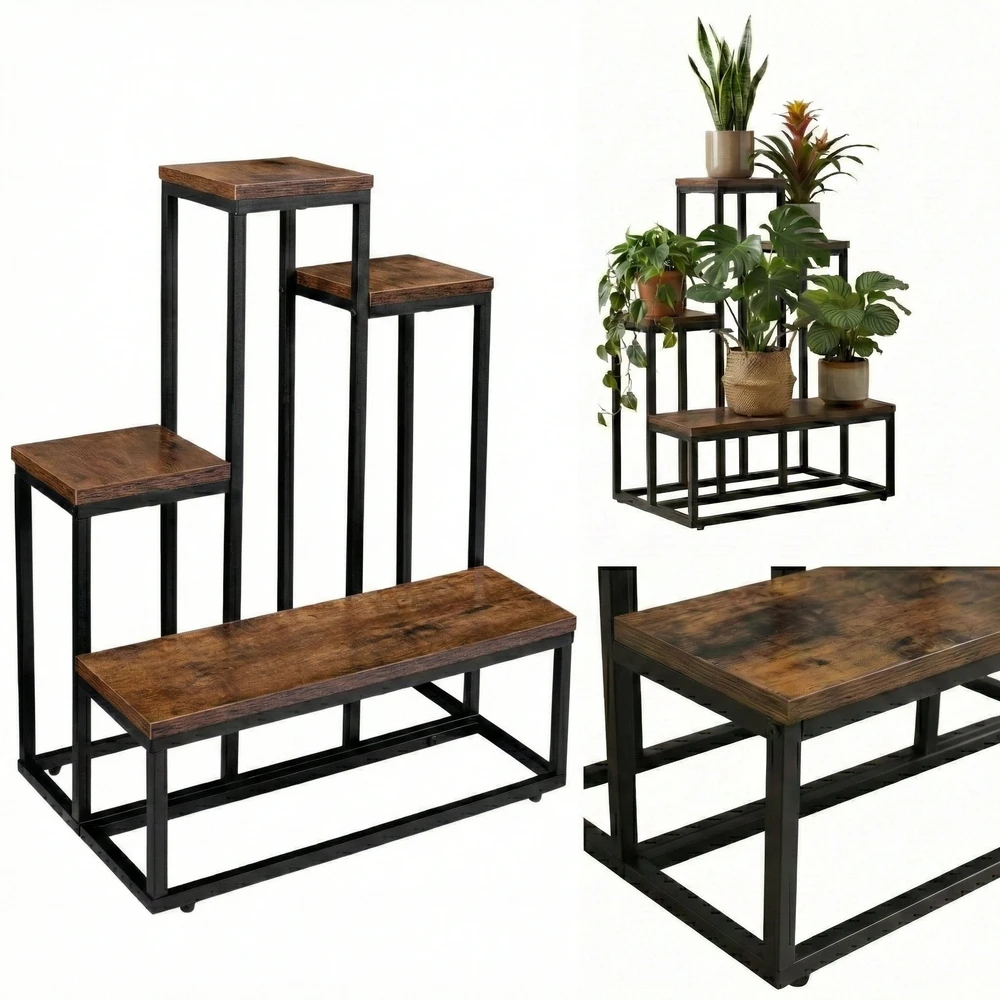 Edaxo Gėlių stovas loft stiliaus ILO, 51 x 34 x 67 cm