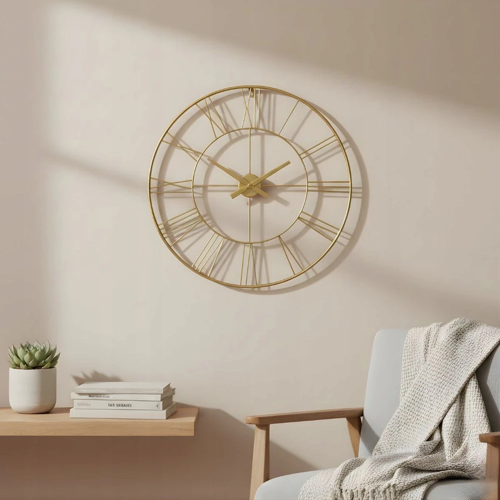 Edaxo Sieninis laikrodis industriiniu stiliumi ARATIO, Ø 70 cm
