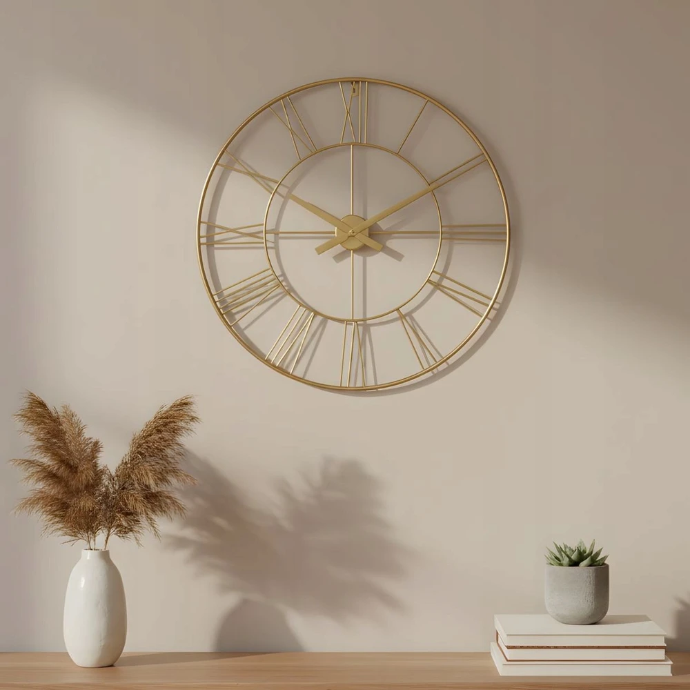 Edaxo Sieninis laikrodis industriiniu stiliumi ARATIO, Ø 70 cm