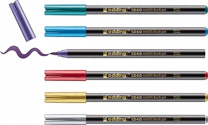 Edding antgaliu žymeklis e-1340 EDDING, 6 vnt., metalo spalvų mišinys