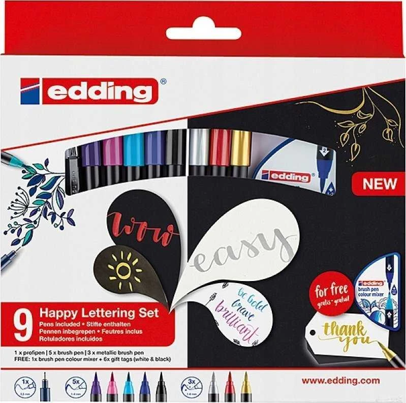Edding antgaliu žymeklis e-1340 EDDING, 9 vnt., spalvų derinys